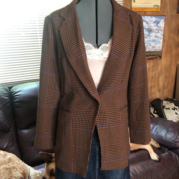 Vintage Plaid Blazer - Picture 7 of 12